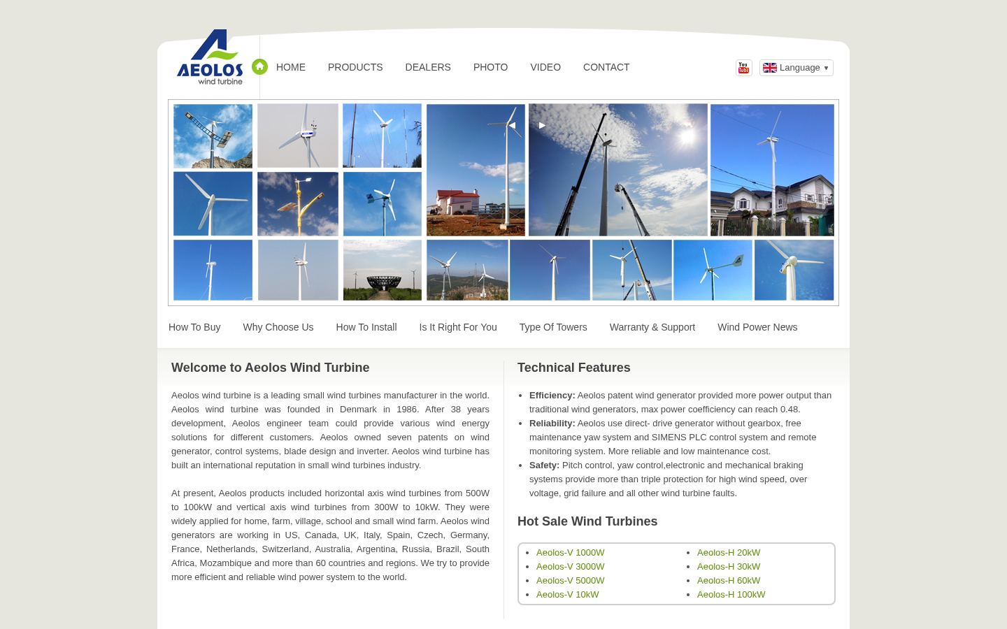 Aeolos Wind Energy &middot; HOMEPAGE_SCREENSHOT