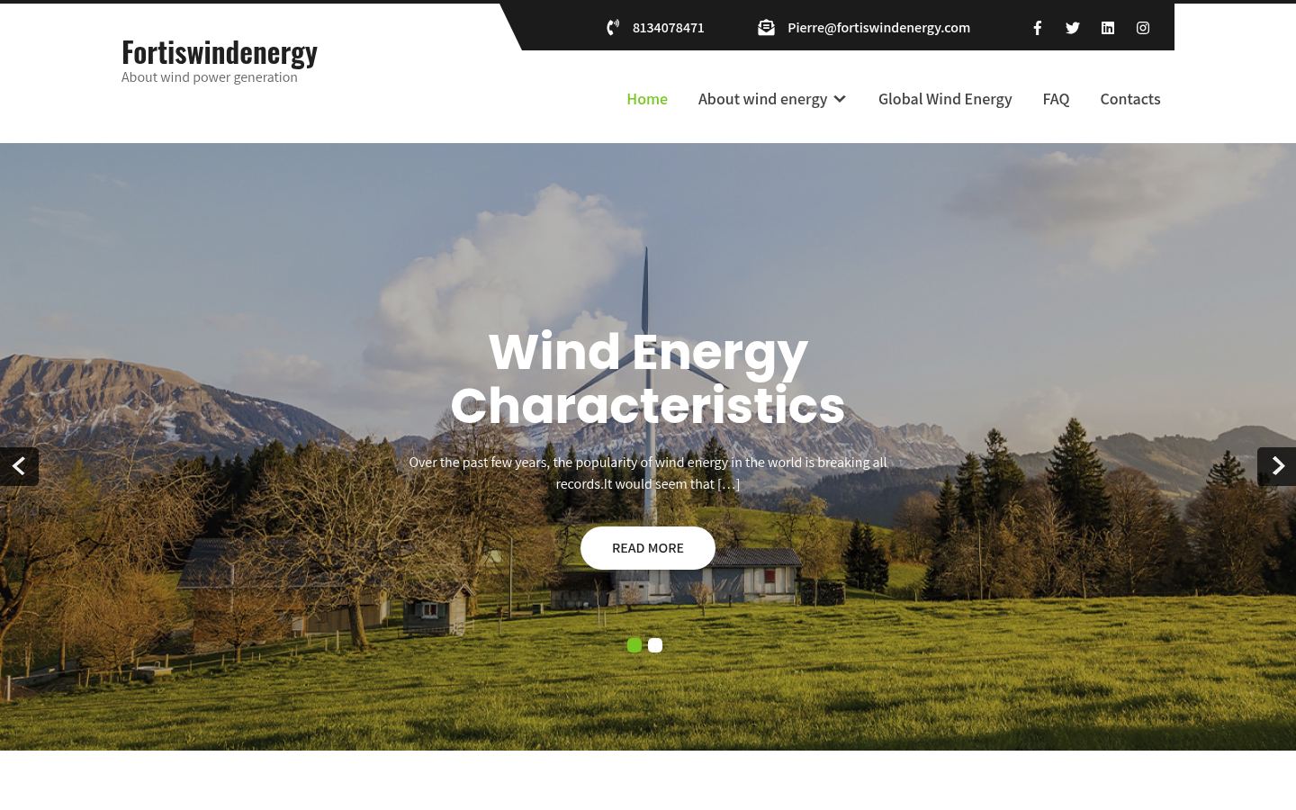 Fortis Wind Energy &middot; HOMEPAGE_SCREENSHOT
