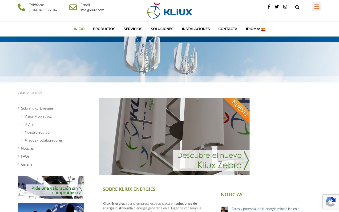 Kliux Energies &middot; HOMEPAGE_SCREENSHOT