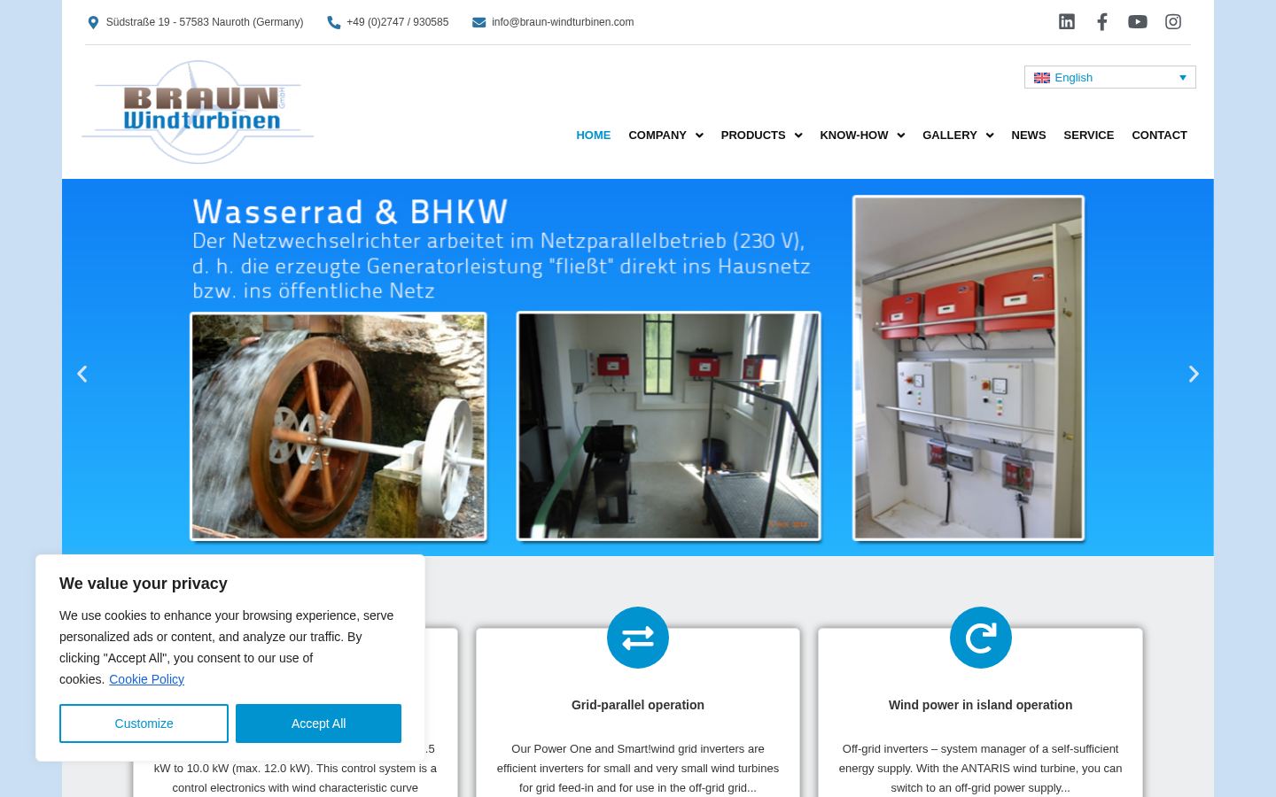 Braun Windturbinen &middot; HOMEPAGE_SCREENSHOT