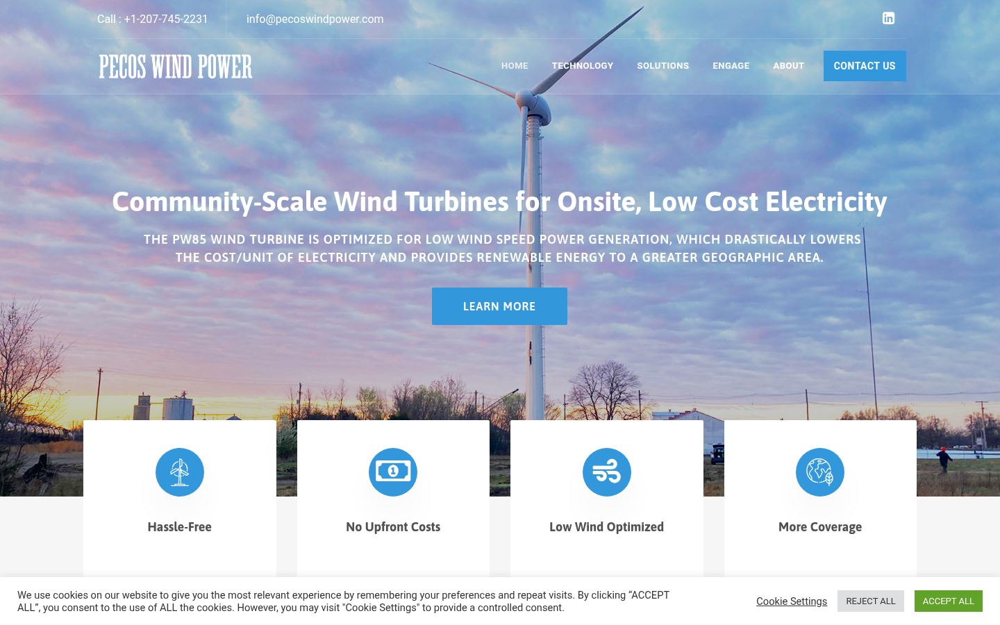 Pecos Wind Power &middot; HOMEPAGE_SCREENSHOT